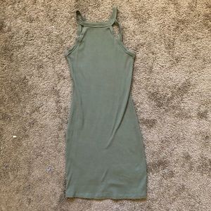 Basic, forest green dress